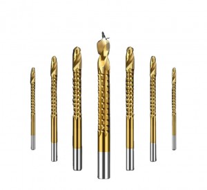 Serrated HSS Straight Handle 6-piece Straight Sawtooth Twist Drill Bits Set For Drilling