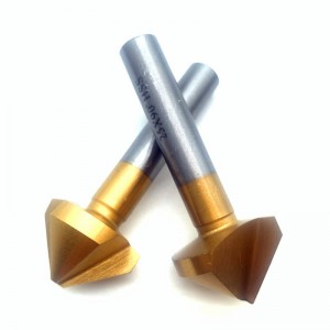 HSS M35 3 Flutes CounterSink Bit Titanium plating  Chamfer Bit for Metal