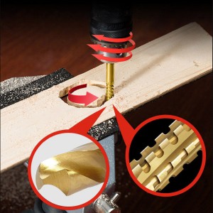 Wood Cutting Drilling Metric Cobalt Spiral Composite Tap Twist Drill Bit
