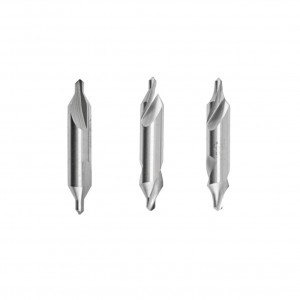 highly polished 1-6.3mm R type center drill bits of 120 degree double back edge angleSharp blade center drill bit