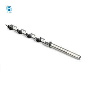 Black & white finish hex shank 45 carbon steel material auger drill bit set for wood drilling