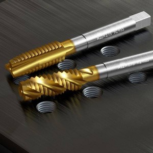 DIN371&DIN376 Machine Taps Spiral Pointed with TiN Coated CNC machine taps for threading stainless steel