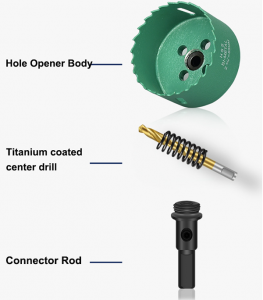 High Quality M42 Bi-Metal Hole Saw With Titanium Coated Centre Drill 16-300mm For Wood