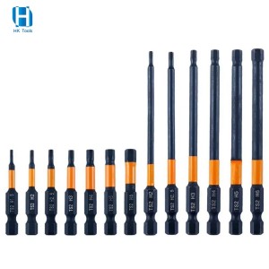 1/4 Inch Quick Change Impact Driver H1.5-H6 Hex Head Magnetic Screwdriver Bit