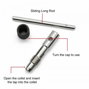 M3-M6 M5-M8 M6-M12 T Type Tap Wrench Hand Thread Holder T-handle Ratcheting Tap Wrenches