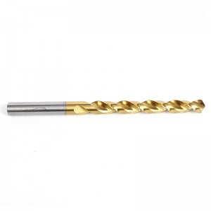 HSS6542 Titanium Coated Twist Drill bits Straight Shank For Stainless Steel DIN338
