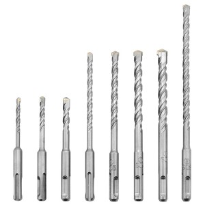 SDS PLUS Hammer Drill Bits 8PCS For Concrete Wall Penetration Alloy