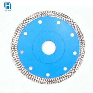 10mm Hot Pressed Mesh Turbo Diamond Saw Blade With Flange For Porcelain Ceramic