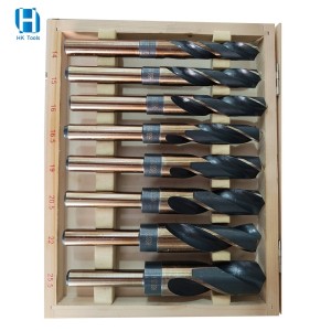 Factory Supply 8PCS HSS6542 1/2” Reduced Shank Drill Bit Set 14-25.5mm