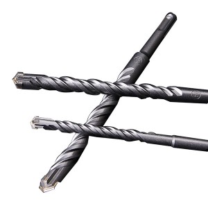 SDS Plus Hammer Drill Bit Cross Tips Carbide 4 Flutes For Conrete