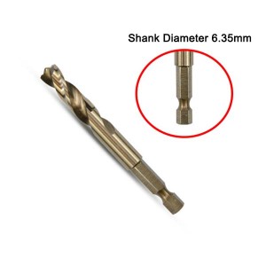 2.0-10.0mm HSS M35 Cobalt Containing Stub Twist Drill Bit Hex Shank For Metal