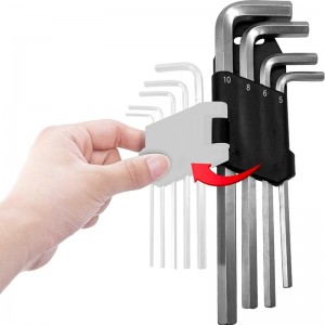 9PCS Hex Key Allen Wrench Set L Shape Metric Maintenance Hand Tool Kit For Furniture DIY BIKE