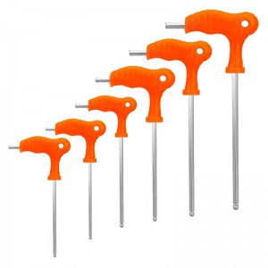 Factory T Handle Allen Wrench Multi Purpose Ball End Hex Key 2.5-8.0mm For Repair Tools