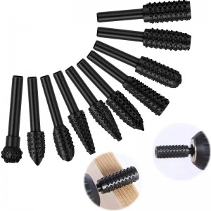 5/10pcs Wood Carving Rasp Rotary Burr Set For DIY Polishing Grinding Engraving Woodworking Tools