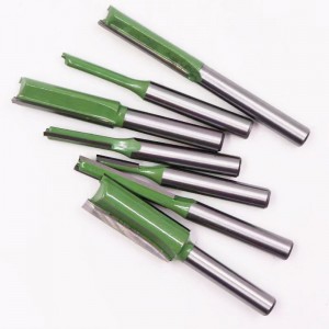 1/4” Shank Single Double Flute Straight Bit Milling Cutter for Wood Tungsten Carbide Router Bit Woodwork Tool