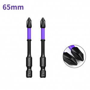 Non-slip PH2 Magnetic Batch Head High Hardness Alloy Steel Impact Driver Cross Screwdriver Bit