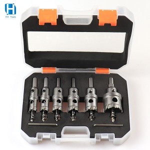 TCT Hole Saw Set 8PC Tungsten Carbide Tipped For Stainless Steel Metal