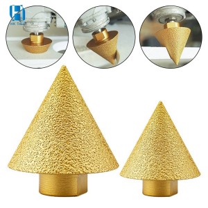 M10 Thread Vacuum Brazed Diamond Beveling Chamfer Bits Cone Milling Bits For Tile Ceramic Marble Holes Trimming