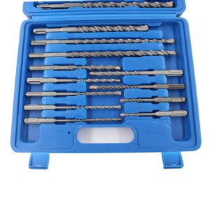 17PCS Rotary Hammer Drill Bits Chisels Kit SDS Plus Concrete Tool Whit Case