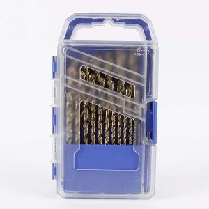 29PCS Inch Sizes HSS-Co Twist Drill Bits Set With Metal Box For Stainless Steel