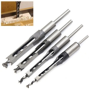 Woodworking Square Hole Drill Bit Auger Mortising Chisel Drill