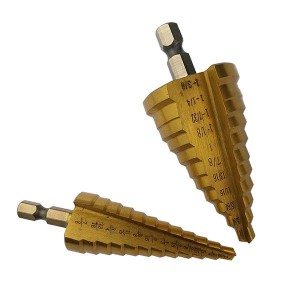 DIY Customized HSS Step Drill Bit Set 2PC Inch Size 3/16″-7/8″ 1/4″-1-3/8″ Multi-purpose Pagoda Drill