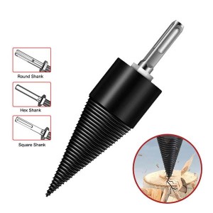 High Quality 32mm Firewood Splitter Drill Bit Wood Splitting Cone Reamer Punch Driver Bits For Woodworking