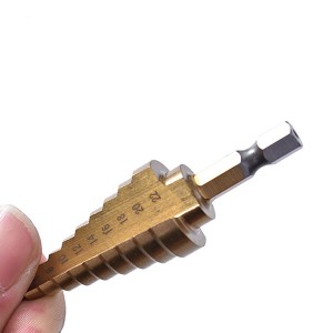 4-22mm HSS Titanium Coated Step Drill Bit Drilling Power Tools For Metal High Speed Steel Wood Hole Cutter Step Cone Drill