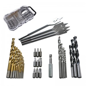 31PCS Drill Bit Set Woodworking Home Drilling Tools Twist Drill Bit Flat Drill