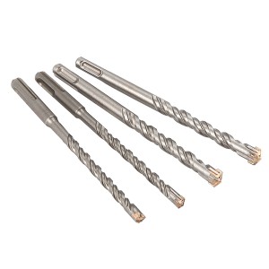 SDS Plus Shank Drill Bits 4 Cutters Cross Tips For Masonry Concrete