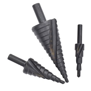 4-12/4-20/4-32mm HSS Step Drill Bit Spiral Flute Black Nitride For Metalworking