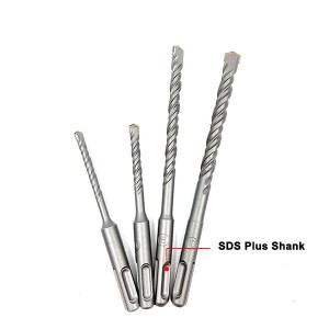 4PCS SDS Plus Hammer Drill Bit Set 5/6/810mm Single Tip For Concrete Stone
