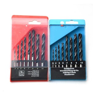 8PCS High Carbon Steel Brad Point Drill Bit Set 3-10mm For Precision Drilling In Wood