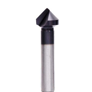 90 Degree AlTiN Coated Chamfer Countersink Drill Bit 3 Flutes For Deburring Reaming Chamfering
