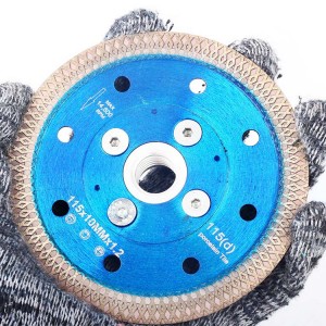 Diamond Saw Blade With Flange 5/8″-11 Hot Pressed Cutting Disc For Porcelain Tile