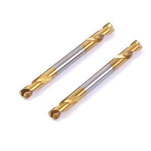 Fully Ground HSS Titanium Coated Double Ended Twist Drill Bit For Sheet Metal Drilling