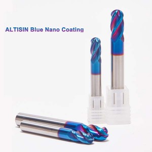 HRC65 4 Flutes Carbide Ball Nose End Mill/CNC Milling Cutter/Endmill For Hardened Heated Steel