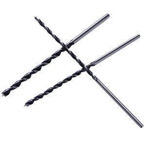 7PCS 300mm Extra Long Rolled Wood Brad Point Drill Bit Set For Wood Precision Drilling in PVC Pouch