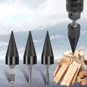 High Quality 32mm Firewood Splitter Drill Bit Wood Splitting Cone Reamer Punch Driver Bits For Woodworking