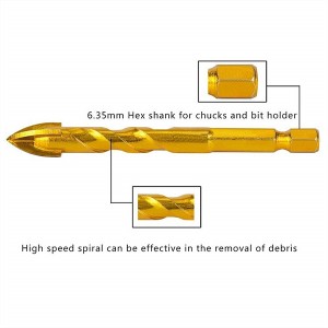 6mm 8mm 10mm 12mm Cross Head Ceramic Drill Bit Set Glass Drill Bit Tiles Drill Bit For Glass