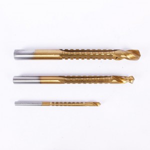 7PCS HSS 4241 Triangular Shank Straight Flute Step Drill Bit For Metal Drilling