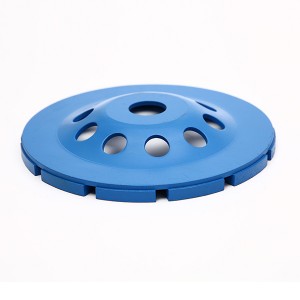 180mm Double Row Diamond Cup Wheel For Cement Stone Concrete Floor Grinding Disc