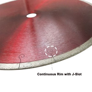 Hot Pressed Sintered Continous Rim Diamond Saw Blade 105mm For Marble