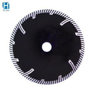Hot press T type turbo diamond blade for dry cutting concrete,hard brick,tile,hard granite and building materials